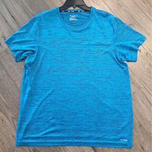 szXL Blue Short Sleeve Tee Classic Crew Tek Gear Dry Tek Athletic Summer Workout